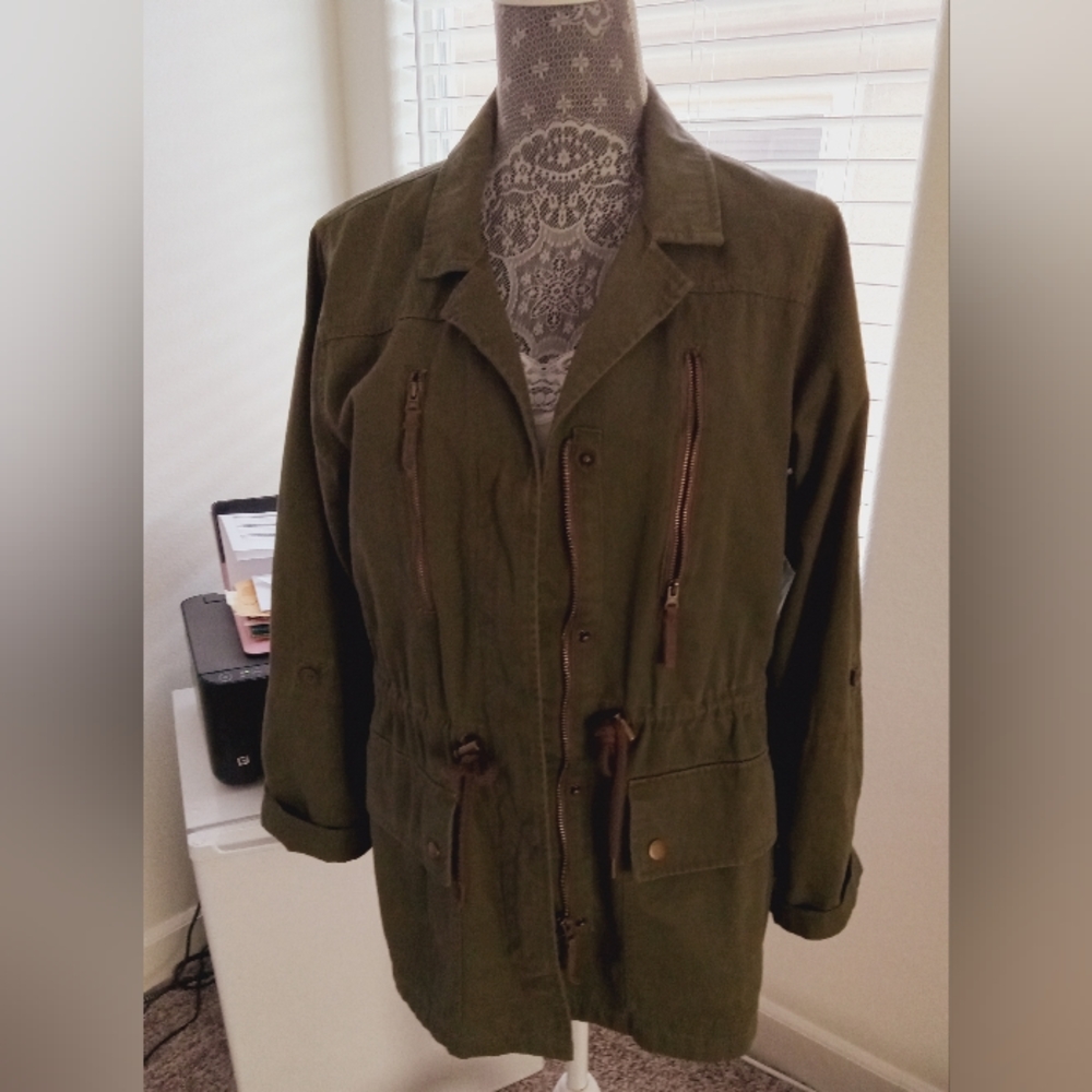 Arizona Jean Womens Cotton Utility Jacket- Size XLarge